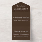 Chocolate Brown All In One Wedding Invitation オールインワン招待状 (内側)