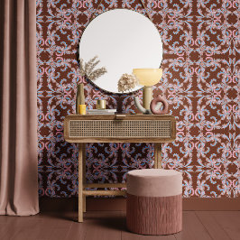 Chocolate Brown Baroque Ornamental Design 壁紙