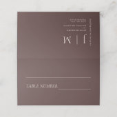 Chocolate Brown Boho Wedding プレイスカード (外部開封)