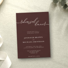 Chocolate Brown Celebration Rehearsal Dinner