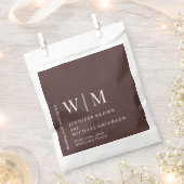 Chocolate Brown Formal Chic Event Suite Wedding フェイバーバッグ (クリップ留めされた状態)