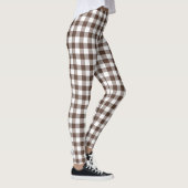 Chocolate Brown Plaid Gingham レギンス (右)