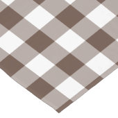 Chocolate Brown Plaid Gingham Table Runner ショートテーブルランナー (コーナー)