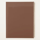Chocolate Brown Professional Planner with name プランナー手帳 (裏面)