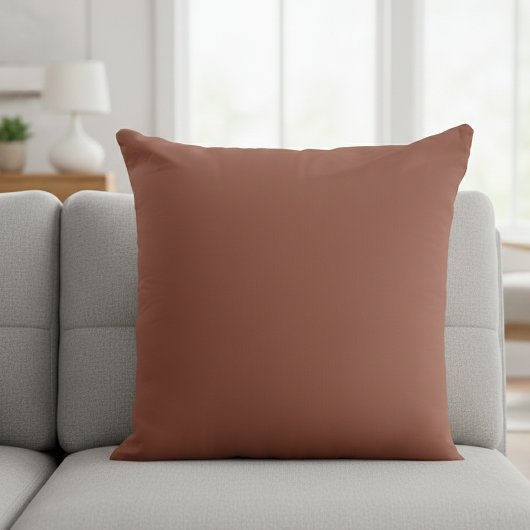 Chocolate Brown Square Decorative Pillow クッション