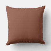 Chocolate Brown Square Decorative Pillow クッション (裏面)