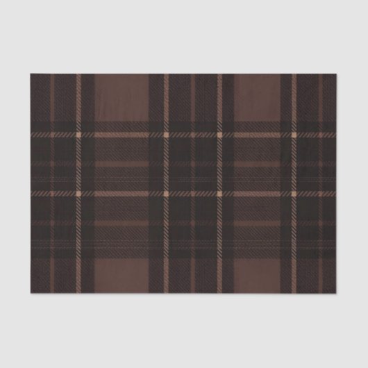 Chocolate Brown Tartan Tissue Paper 薄葉紙 (正面)