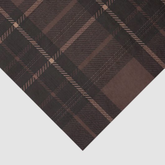 Chocolate Brown Tartan Tissue Paper 薄葉紙 (詳細)