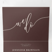 Chocolate Brown Wedding extra we do All In One 三つ折り招待状 (内部最初)