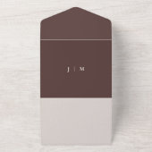 Chocolate Brown Wedding script we do All In One オールインワン招待状 (外側)