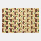 Chocolate Brownie With Vanilla Ice Cream キッチンタオル (横)