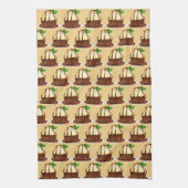 Chocolate Brownie With Vanilla Ice Cream キッチンタオル (縦)