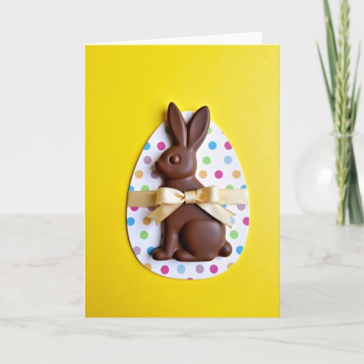 Chocolate Bunny Sweet Treat Card カード (正面)