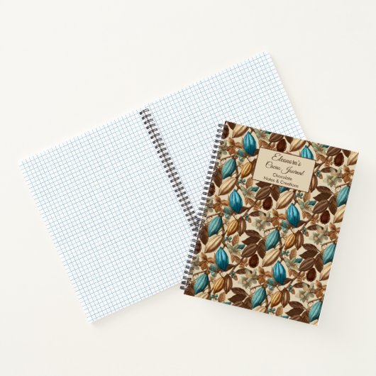Chocolate Cacao Tasting Journal Spiral Notebook ノートブック (内部)