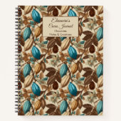 Chocolate Cacao Tasting Journal Spiral Notebook ノートブック (正面)