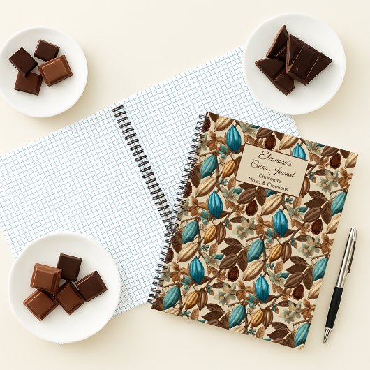 Chocolate Cacao Tasting Journal Spiral Notebook ノートブック