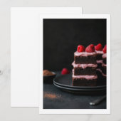 chocolate cake 招待状 (正面/裏面)