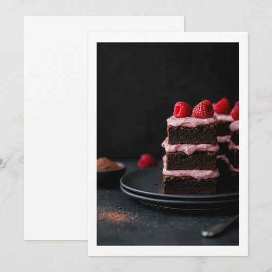 chocolate cake 招待状 (正面/裏面)