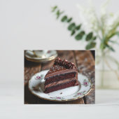 Chocolate Cake Recipe Card シーズンポストカード (スタンド正面)