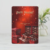 Chocolate Candy Christmas Holiday Card シーズンカード (スタンド正面)