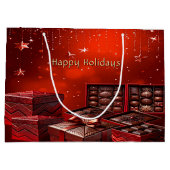 Chocolate Candy Christmas Holiday Gift Bag ラージペーパーバッグ (裏面)