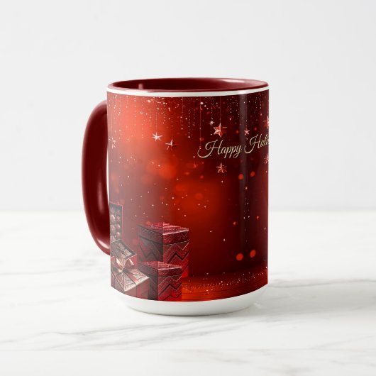 Chocolate Candy Christmas Holiday Mug マグカップ (正面左)