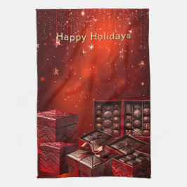 Chocolate Candy Holiday Kitchen Towel キッチンタオル