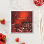 Chocolate Candy Holiday Napkin スタンダードカクテルナプキン (インサイチュ)