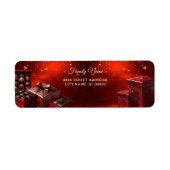 Chocolate Candy Holiday Return Address Label ラベル (正面)