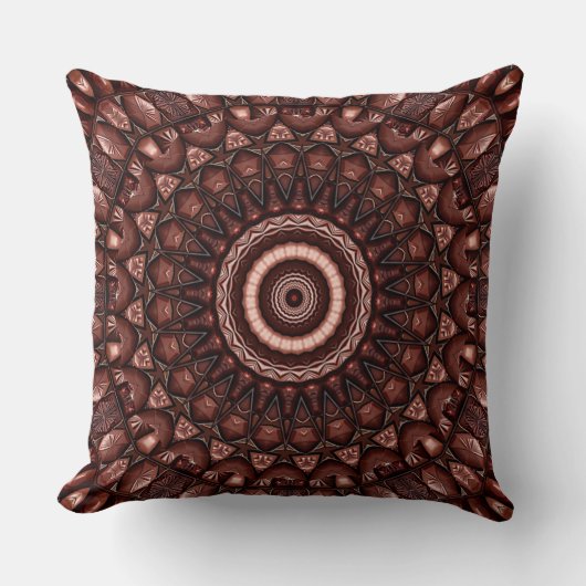 Chocolate Candy Holiday Throw Pillow クッション (正面)