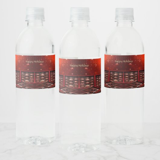 Chocolate Candy Holiday Water Bottle Label ペットボトルラベル (ボトル)