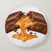 Chocolate Caramel Lover Pillow ラウンドクッション (裏面)