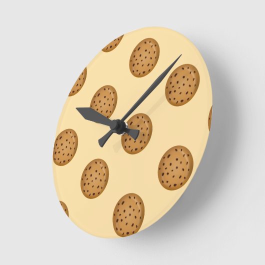Chocolate Chip Cookie  ラウンド壁時計 (傾斜)
