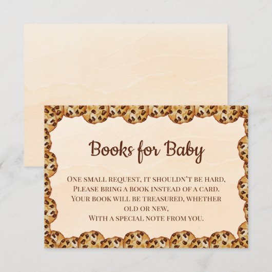 Chocolate Chip Cookie Books for Baby Insert サンキューカード (正面/裏面)