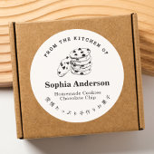 Chocolate Chip Cookie Minimalist Bakery Product ラウンドシール