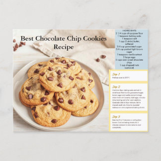 Chocolate Chip Cookie Recipe Postcard ポストカード