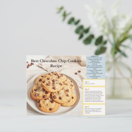 Chocolate Chip Cookie Recipe Postcard ポストカード (スタンド正面)