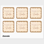 Chocolate Chip Cookie Shower Favor Tag スクエアシール (シート)