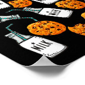 Chocolate Chip Cookies And Milk Funny Costume ポスター (角)