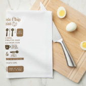 Chocolate Chip Cookies Recipe Kitchen Towel キッチンタオル (四つ折り)