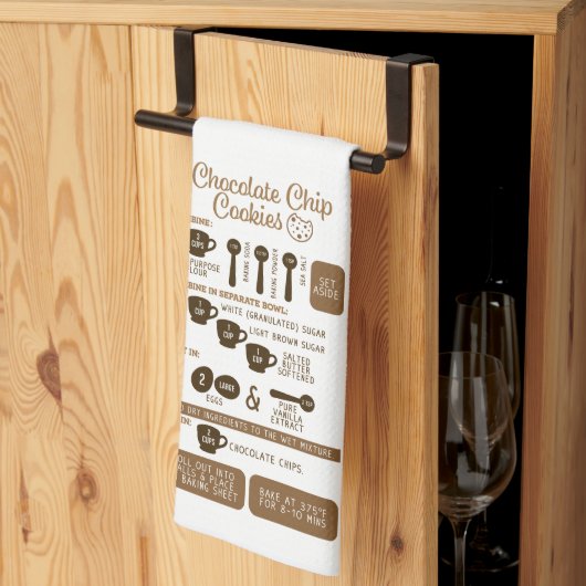 Chocolate Chip Cookies Recipe Kitchen Towel キッチンタオル (三つ折り)