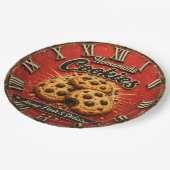 Chocolate Chip Cookies Rustic Baking Gift ペーパープレート (アングル)