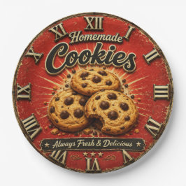 Chocolate Chip Cookies Rustic Baking Gift ペーパープレート