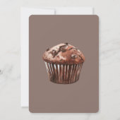 Chocolate Chip Muffin Cupcake Birthday 招待状 (裏面)