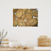 Chocolate Chip Oatmeal Cookies Print ポスター (キッチン)