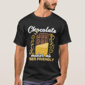 Chocolate chocolate bar chocolate chocoholic tシャツ (正面)