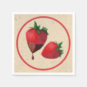 Chocolate Covered Strawberries  スタンダードカクテルナプキン (正面)