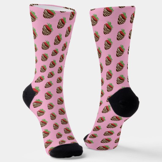 Chocolate-Covered Strawberry Pink Socks ソックス (傾斜あり)