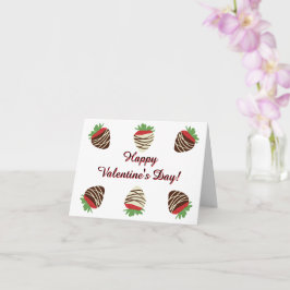 Chocolate-Covered Strawberry Valentine's Day Card カード