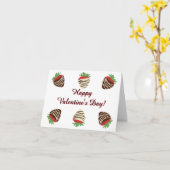 Chocolate-Covered Strawberry Valentine's Day Card カード (黄色い花)